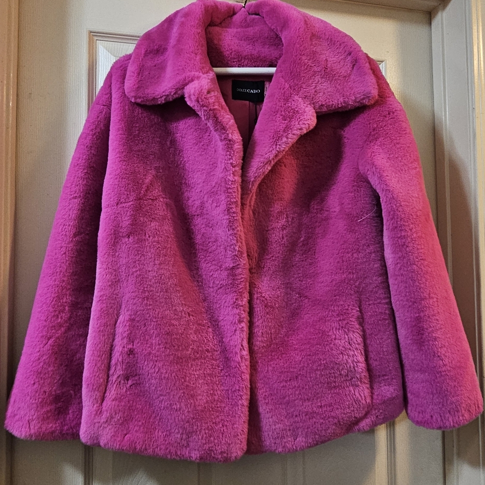 Dolce Cabo Fuchsia Teddy Jacket